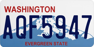 WA license plate AQF5947