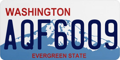 WA license plate AQF6009