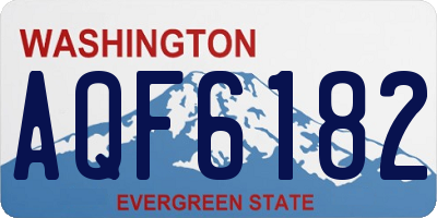 WA license plate AQF6182