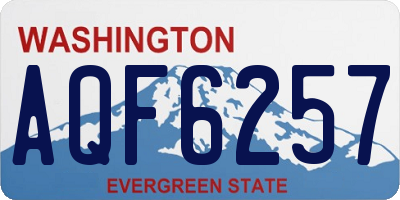 WA license plate AQF6257