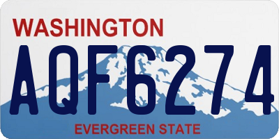 WA license plate AQF6274