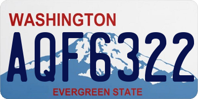 WA license plate AQF6322