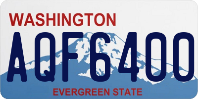 WA license plate AQF6400