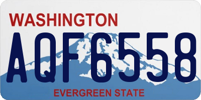 WA license plate AQF6558