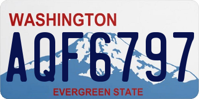 WA license plate AQF6797