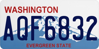 WA license plate AQF6832