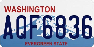 WA license plate AQF6836