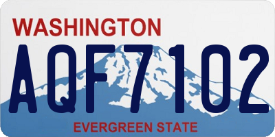 WA license plate AQF7102