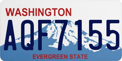WA license plate AQF7155