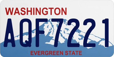 WA license plate AQF7221