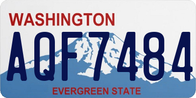 WA license plate AQF7484