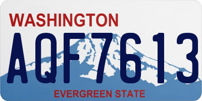 WA license plate AQF7613