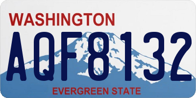 WA license plate AQF8132