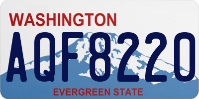 WA license plate AQF8220