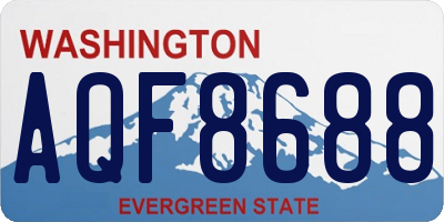 WA license plate AQF8688