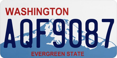 WA license plate AQF9087