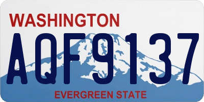 WA license plate AQF9137