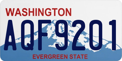 WA license plate AQF9201