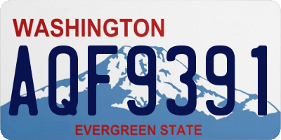WA license plate AQF9391