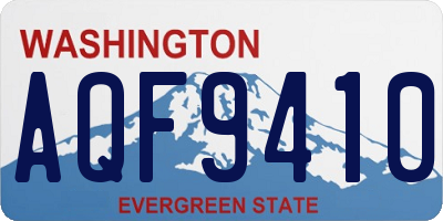 WA license plate AQF9410