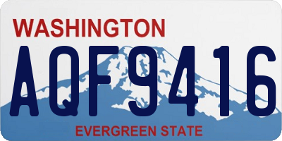 WA license plate AQF9416
