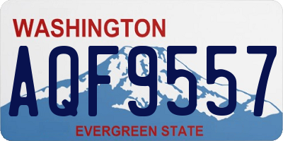 WA license plate AQF9557