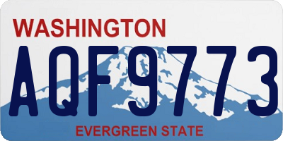 WA license plate AQF9773