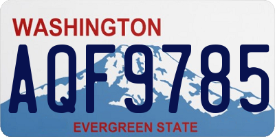 WA license plate AQF9785
