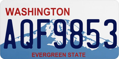 WA license plate AQF9853