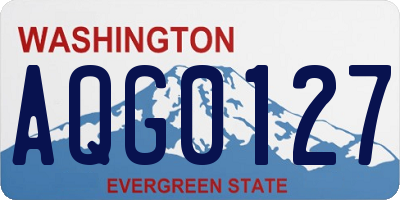 WA license plate AQG0127