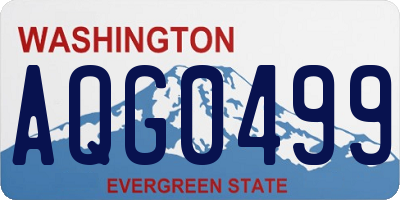 WA license plate AQG0499