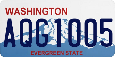 WA license plate AQG1005
