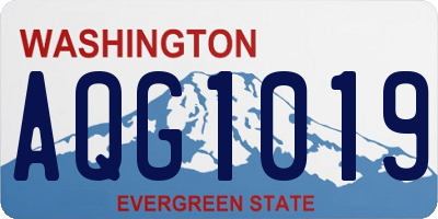 WA license plate AQG1019