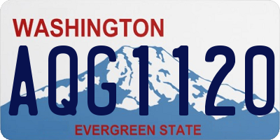 WA license plate AQG1120