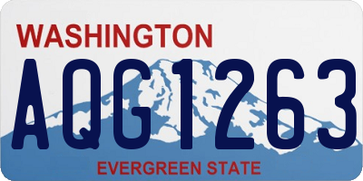 WA license plate AQG1263