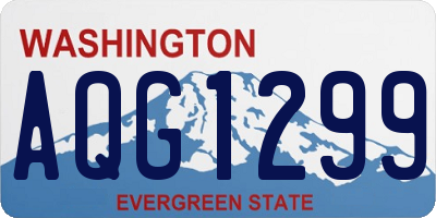 WA license plate AQG1299