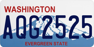 WA license plate AQG2525
