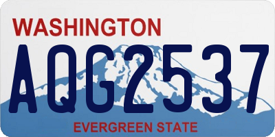 WA license plate AQG2537