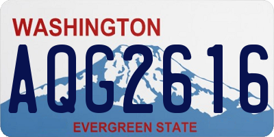 WA license plate AQG2616