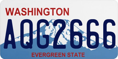 WA license plate AQG2666