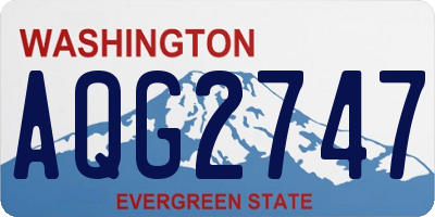 WA license plate AQG2747