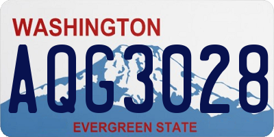 WA license plate AQG3028
