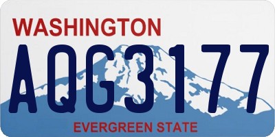 WA license plate AQG3177