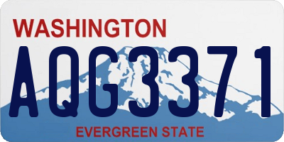 WA license plate AQG3371