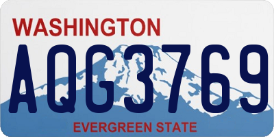 WA license plate AQG3769