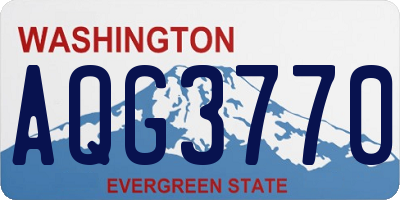 WA license plate AQG3770