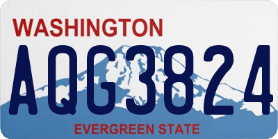 WA license plate AQG3824