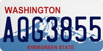 WA license plate AQG3855