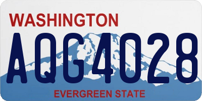 WA license plate AQG4028