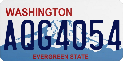 WA license plate AQG4054